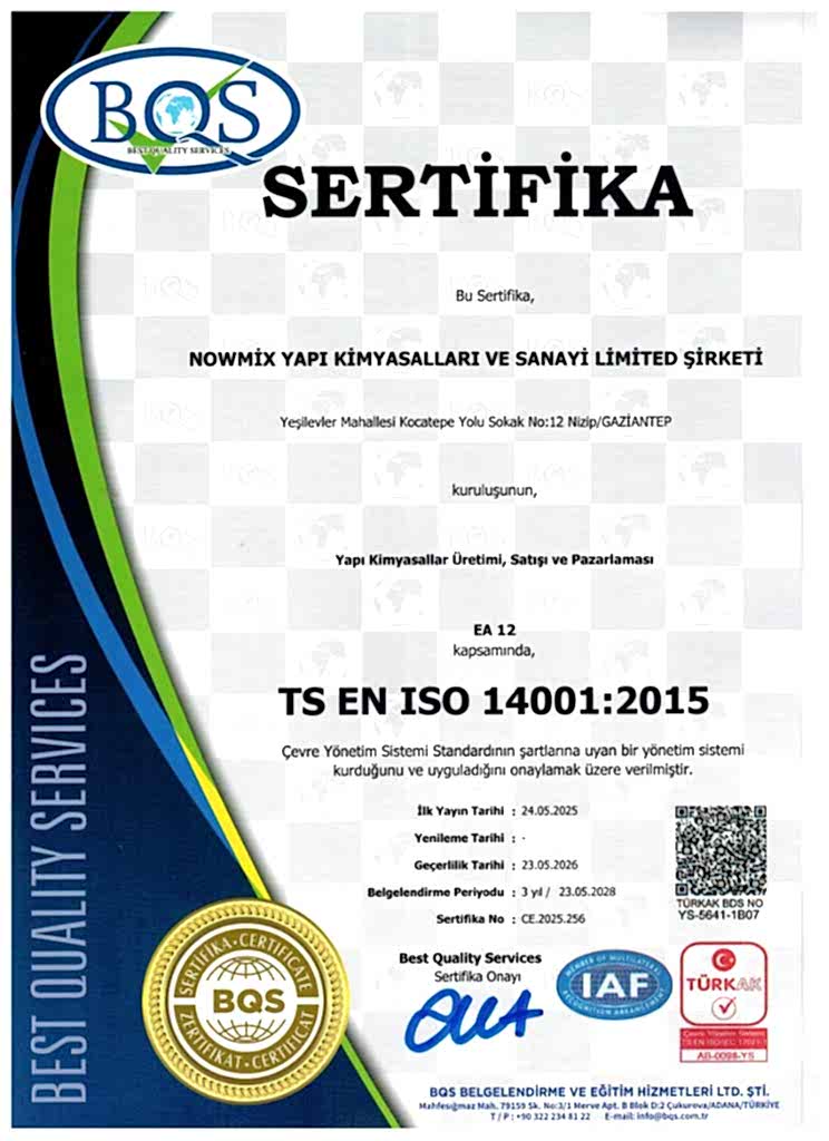 ISO 14001 Sertifikası